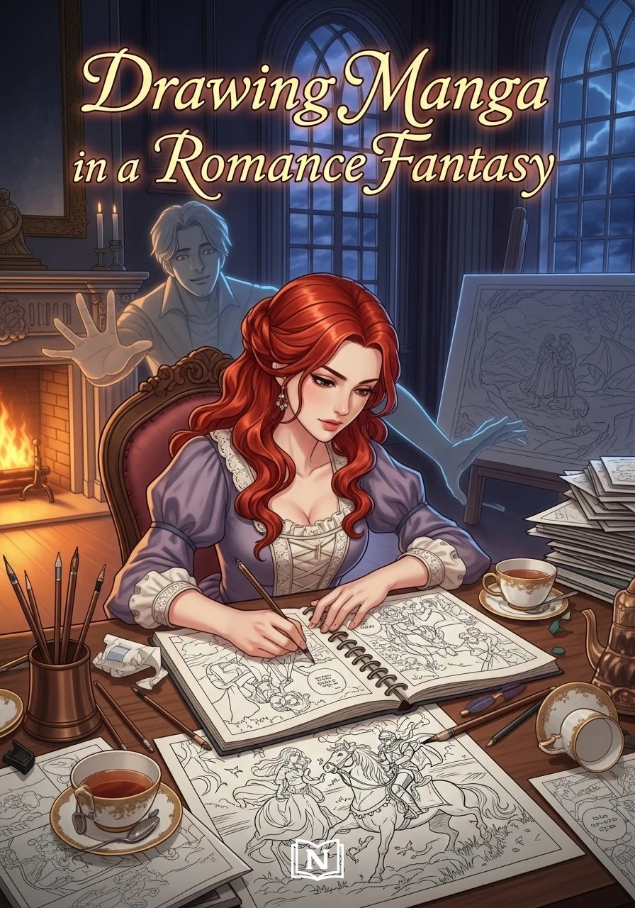 Drawing Manga in a Romance Fantasy Novel